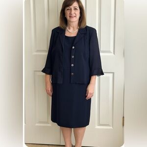 Studio I vintage Navy dress with Jacket set